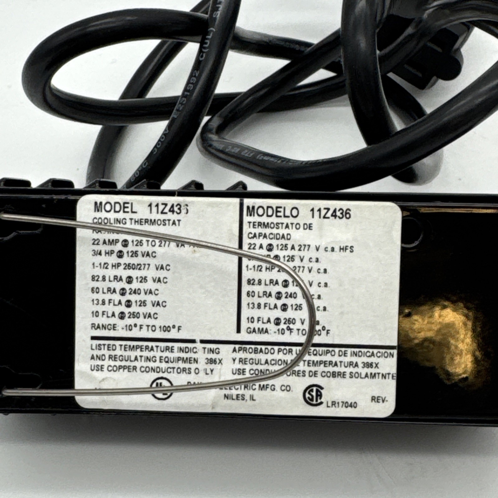 TPI Corporation KTO-121 Bi-Metal KT Series Line Voltage Portable Thermostat New