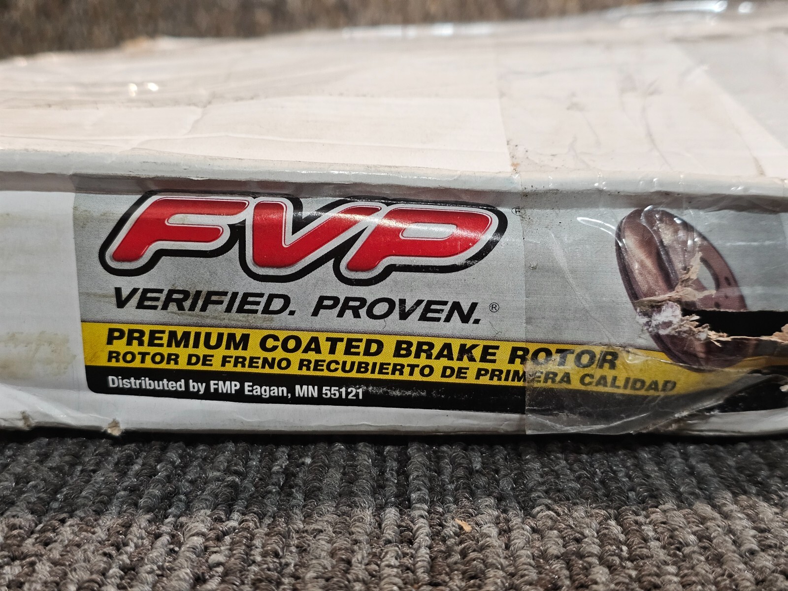 FVP 6621929 Semi-Coated Rear 5 Stud Wheel, Vented Disc Brake Rotor