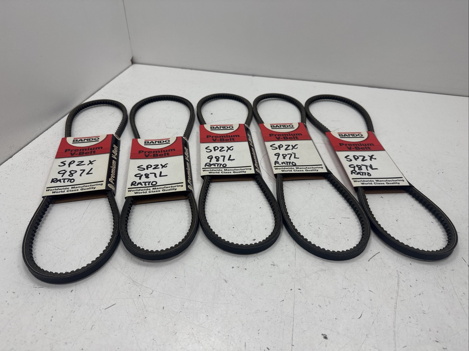 (Qty.5) Bando Power King SPZX987L , SPZ-X-987L , SPZX-987-LD , Cogged V-belts