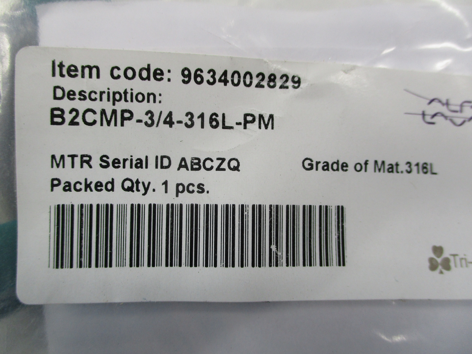 ALFA LAVAL B2CMP-3/4-316L-PM ELBOW TUBE NSMP