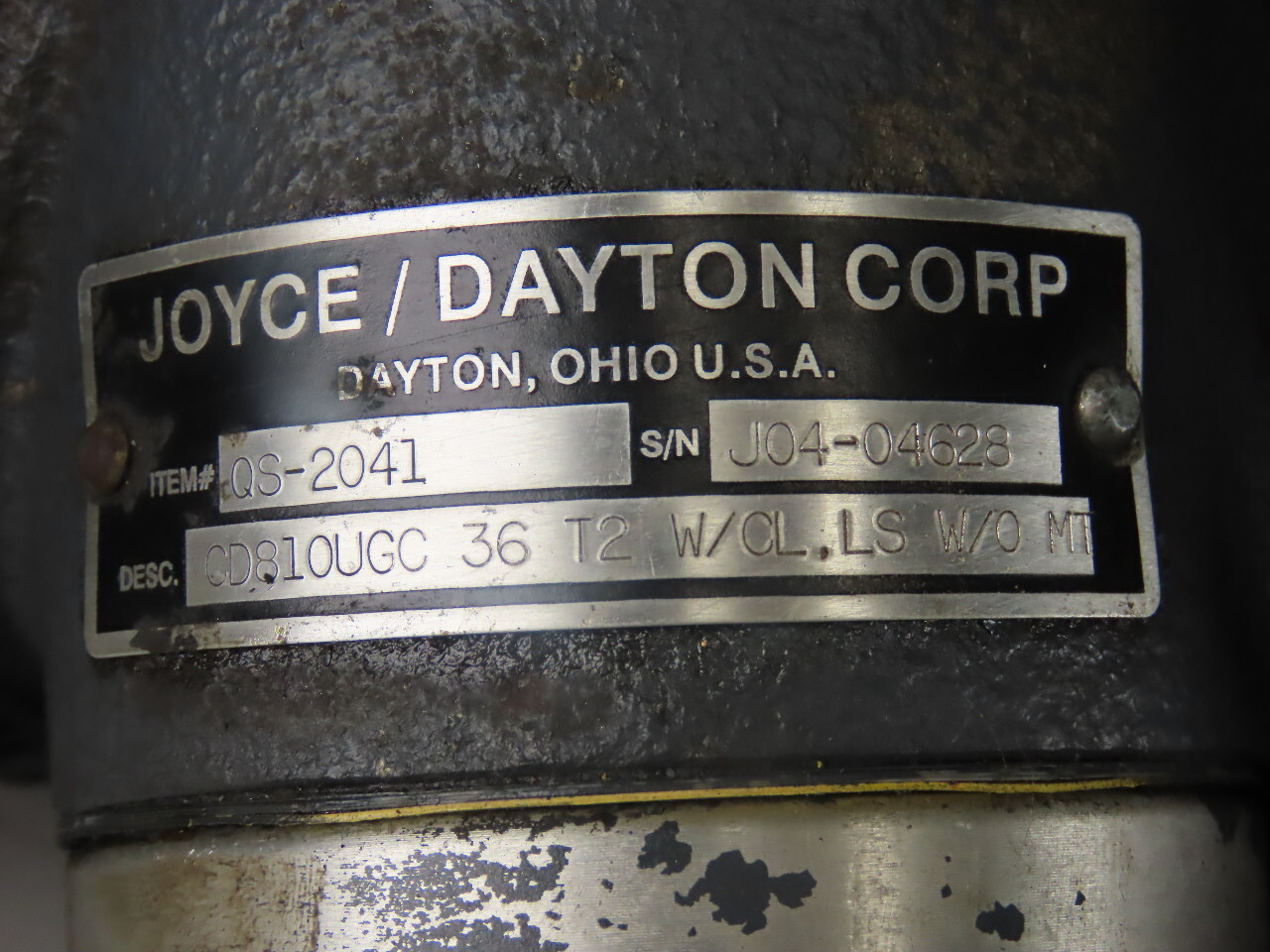 Joyce Dayton 10 Ton 36″ Machine Comdrive Screw Jack W/ 575V 3Ph Motor & Limit