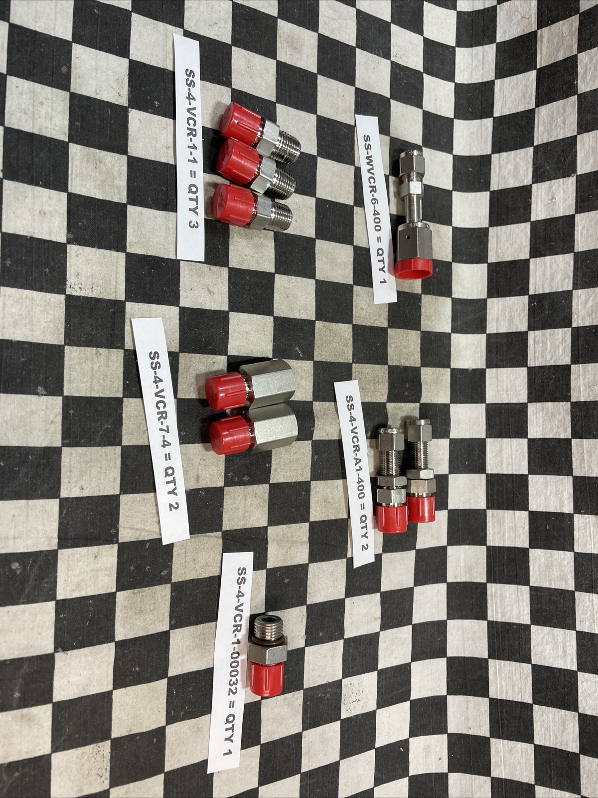 SS-4-VCR-1-00032, SS-WVCR-6-400 SS-4-VCR-A1-400 SS-4-VCR-1-1 SS-4-VCR-7-4 #120R3