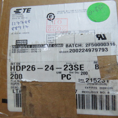 Deutsch HDP26-24-23SE Qty of 1 per Lot 23 Position Circular Connector Plug Hous