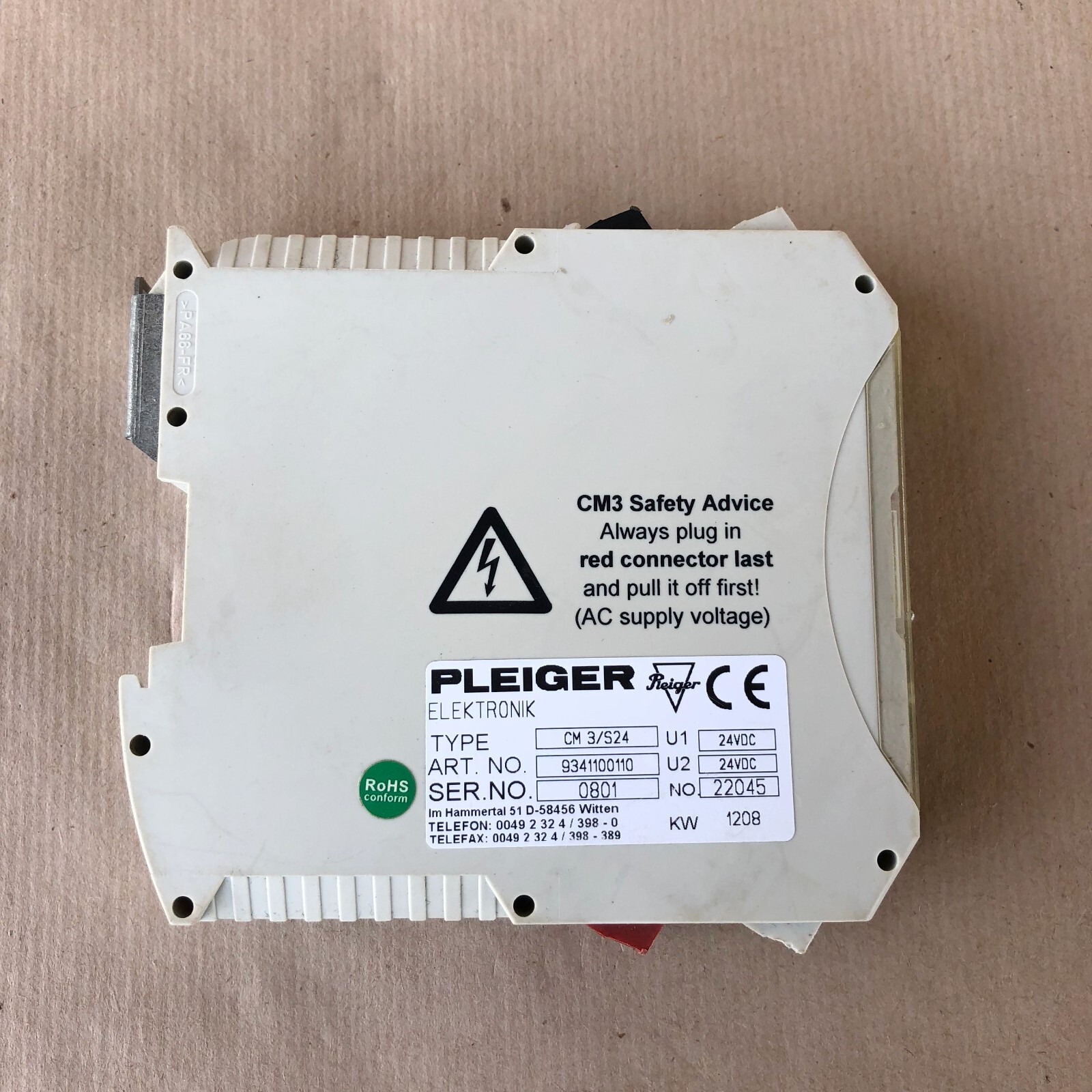 Pleiger CM3/S24 EHS Control Module 9341100110
