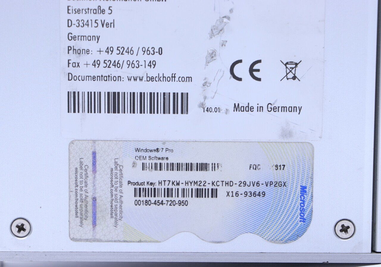 BECKHOFF C6925-1009 INDUSTRIAL PC 24VDC 136W