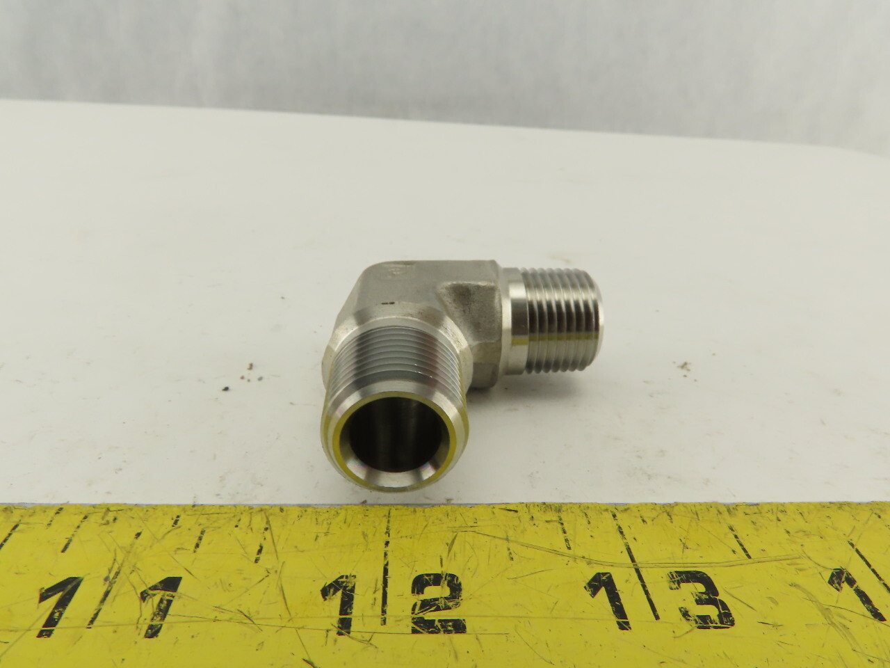 Parker 3/8″ Male NPT X 3/8″ Male NPT 90° Elbow Fitting 316 Stainless Lot of 3
