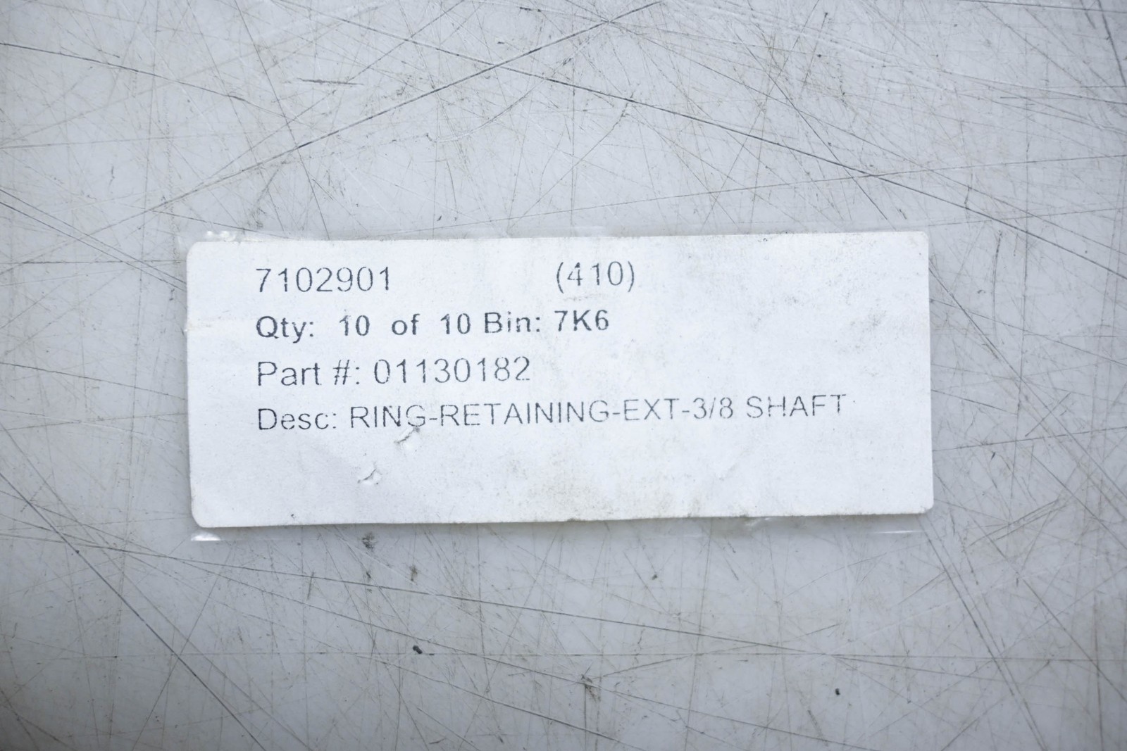 NPI 01130182 Ext 3/8 Shaft Retaining Rings Qty 10 NOS