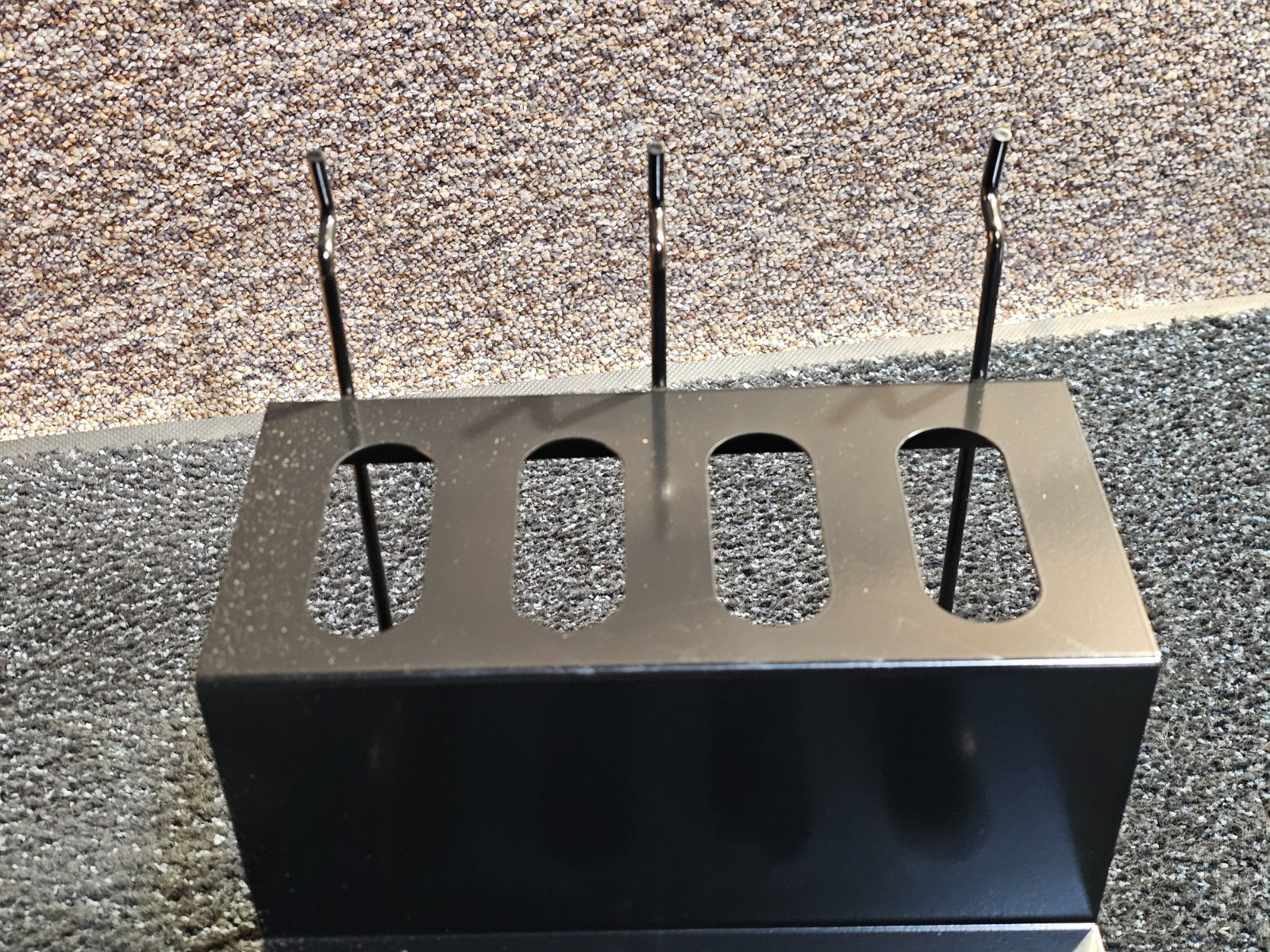 CH Hanson 99825 Black Metal 2 Tier Stake Flag Holder Rack 14″H X 11″W X 11″D