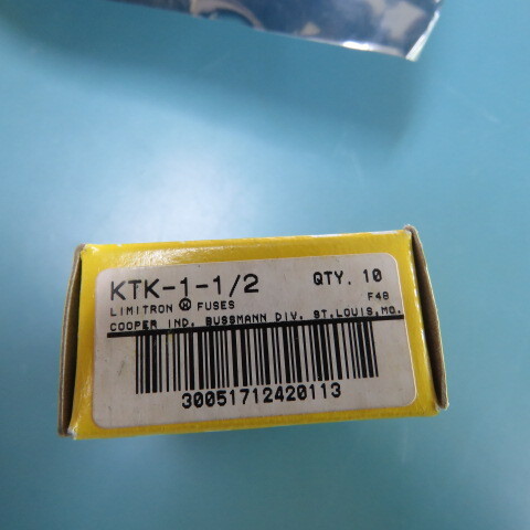 BUSSMANN KTK-1-1/2 Qty of 10 per Lot Fast-Acting FUSE