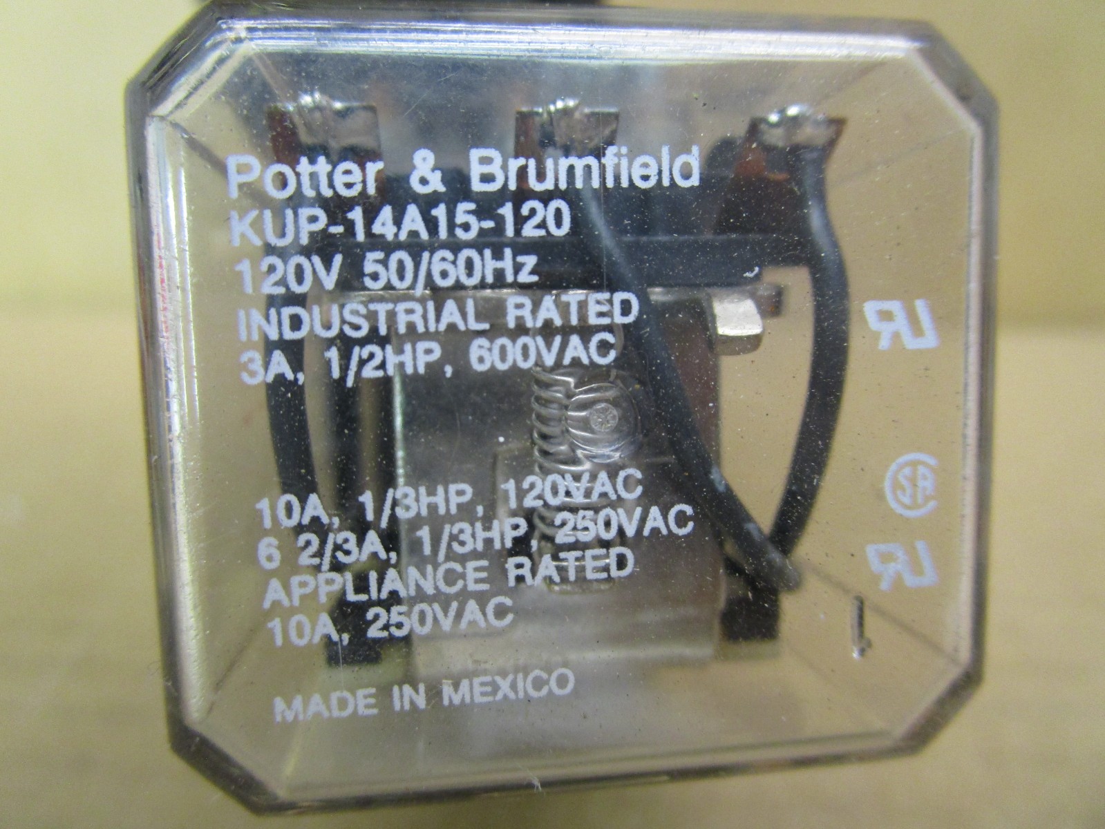 Mixed Lot of 2 Pcs Potter & Brumfield KRPA11AG KUP-14A15-120 Relays 51861NADC