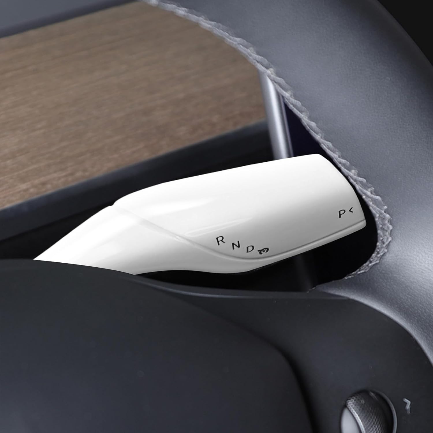 Steering Lever Cover for Tesla Model 3 Model Y 2017-2024, Carbon Fiber Pattern C