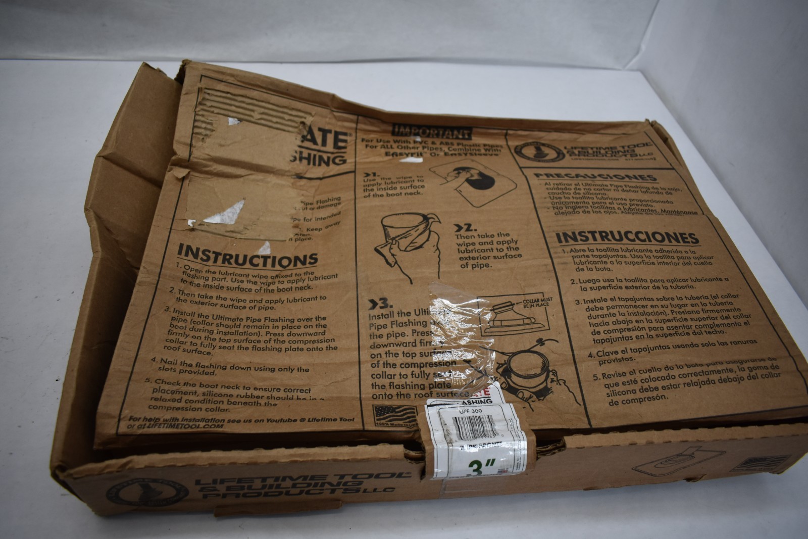 Lifetime Tool & Building Products 3″ Pipe Flashing for UPF 300 Dark Bronze