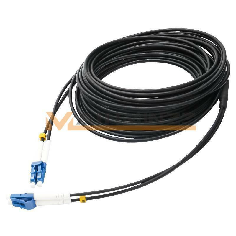 5M LC-LC UPC SM 9/125 Black Armored Fiber Cable Duplex Fiber Optic Patch Cord