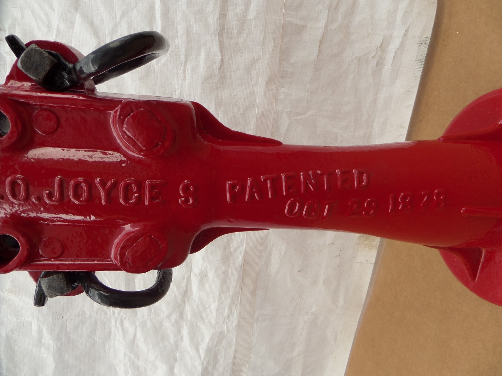 Joyce & Cridland Dayton Ohio Ratcheting Screw Jack Cast Iron Oct. 28, 1878