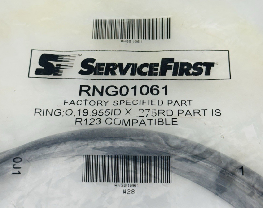 Service First RNG01061 O-Ring 19.955″ ID x .275″ RD R123 Compatible *WARRANTY*