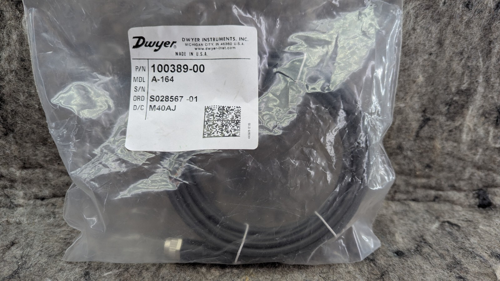 🔥New🔥 Dwyer A-164 16.4′ (5M) m-12 4-Pin Female Connector Cable (110724)