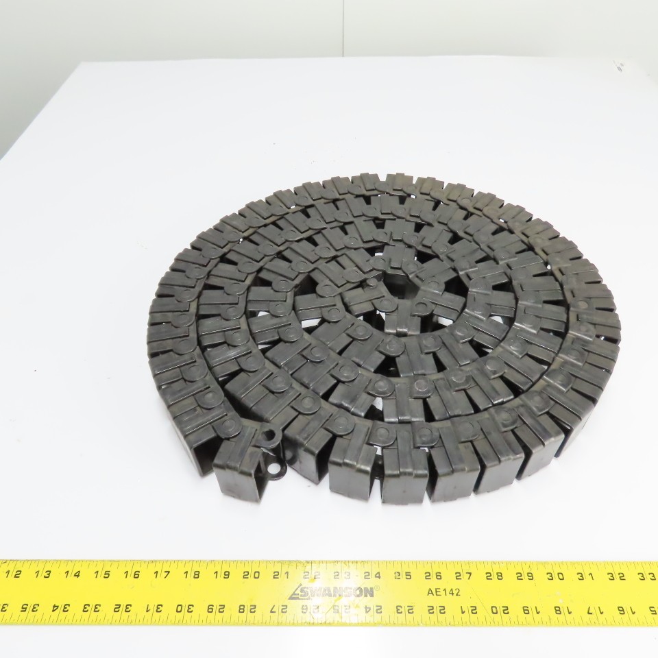 48mm x 23mm Plastic Cable Carrier Drag Chain Track 10′ 6″ Long