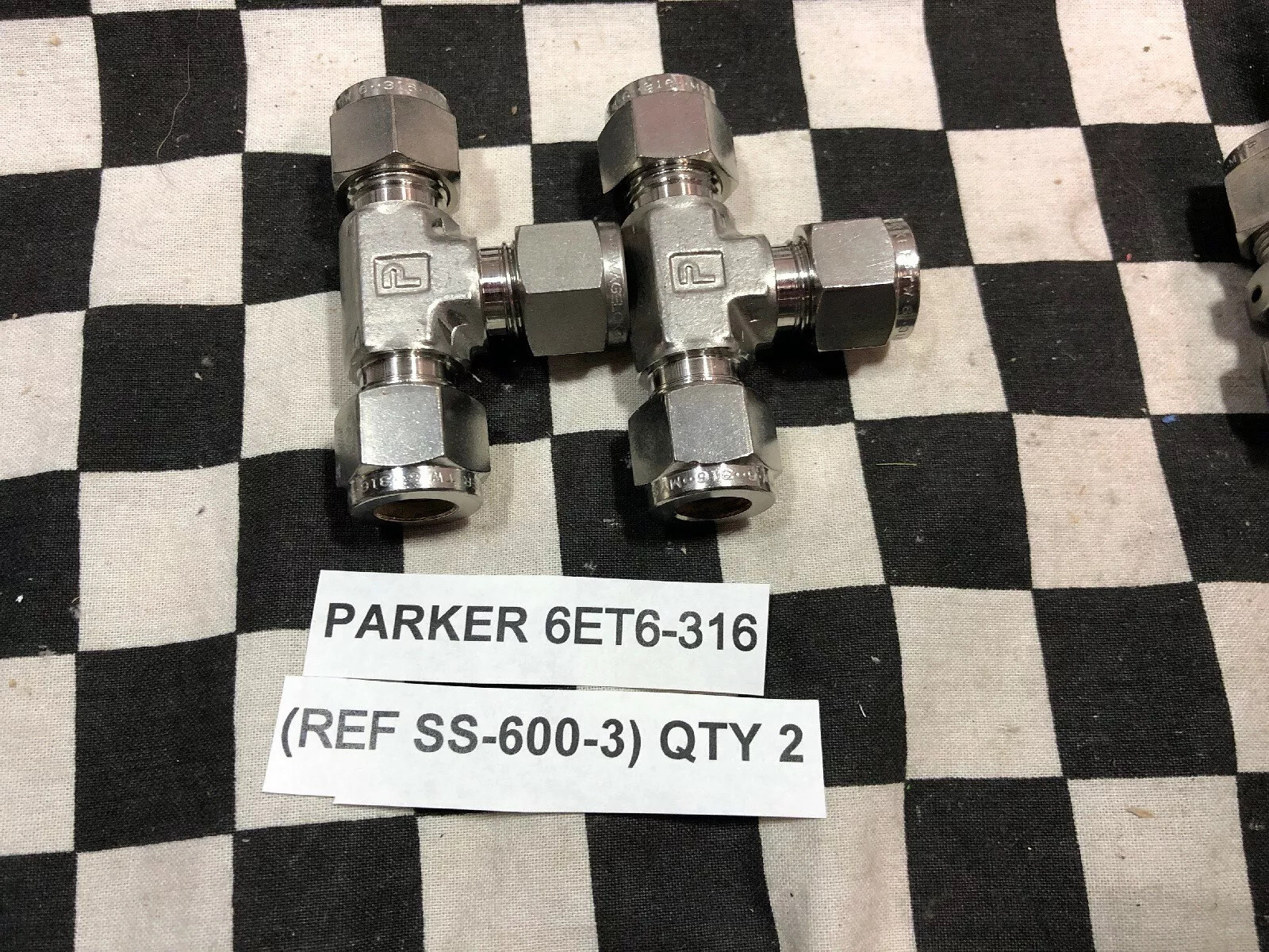 SWAGELOK/Parker TEE UNION ELBOW 6ET6-316,5RU4-316, 6SC6-316 SS- 600-2-8 SS-600-3