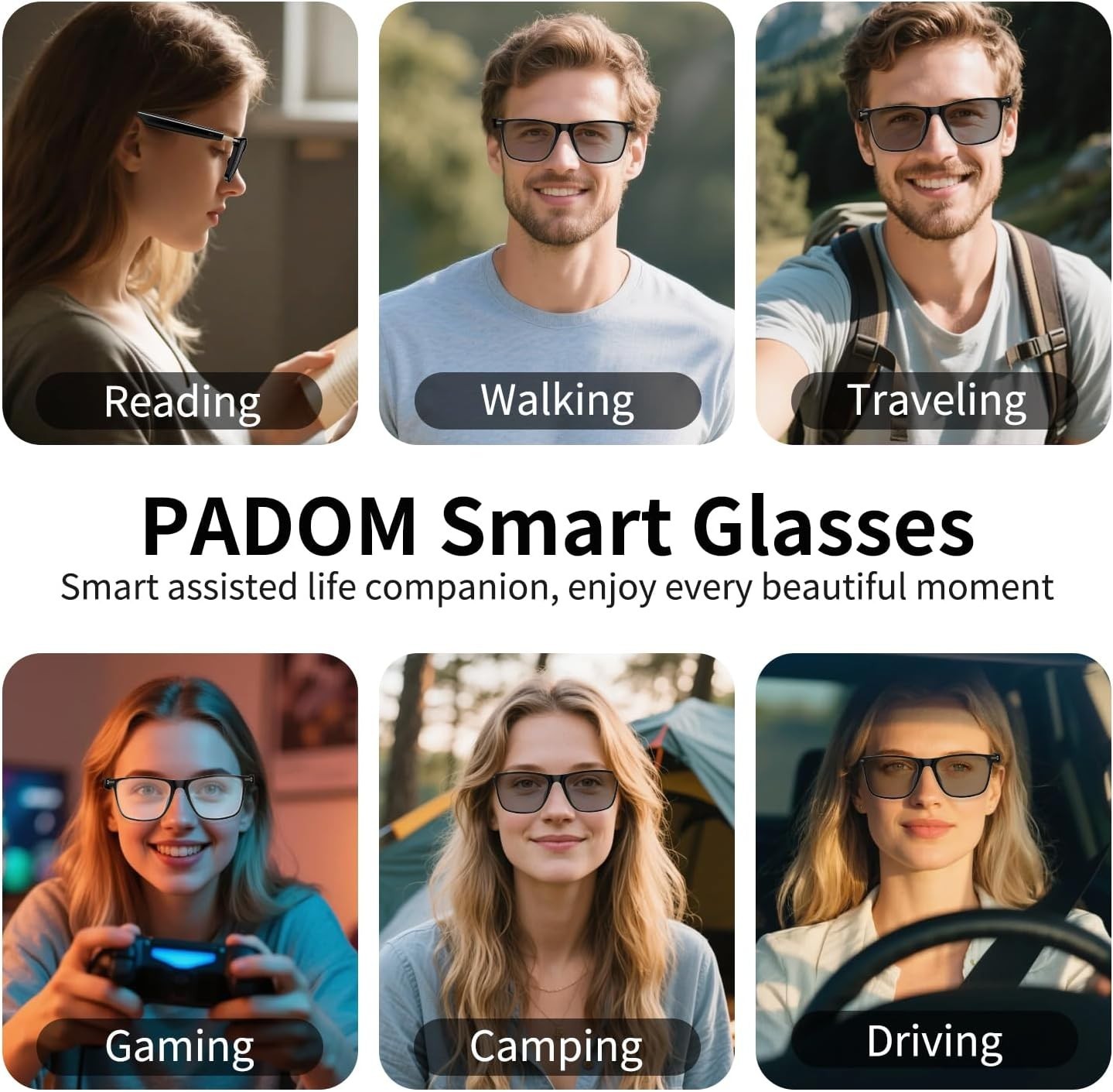 Lentes inteligentes De Traducción AI Chat GPT 169 Idiomas Traductor Tiempo Real