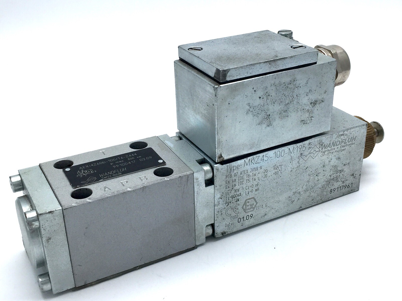 WANDFLUH WKZ45-100-M195 Solenoid Coil AEXI4Z60b-100/T6-Z444 Valve