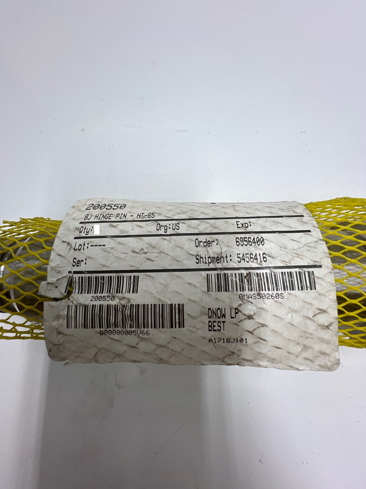National Oilwell Varco 200550, BJ200550 BJ Style Threaded Hinge Pin Replacement