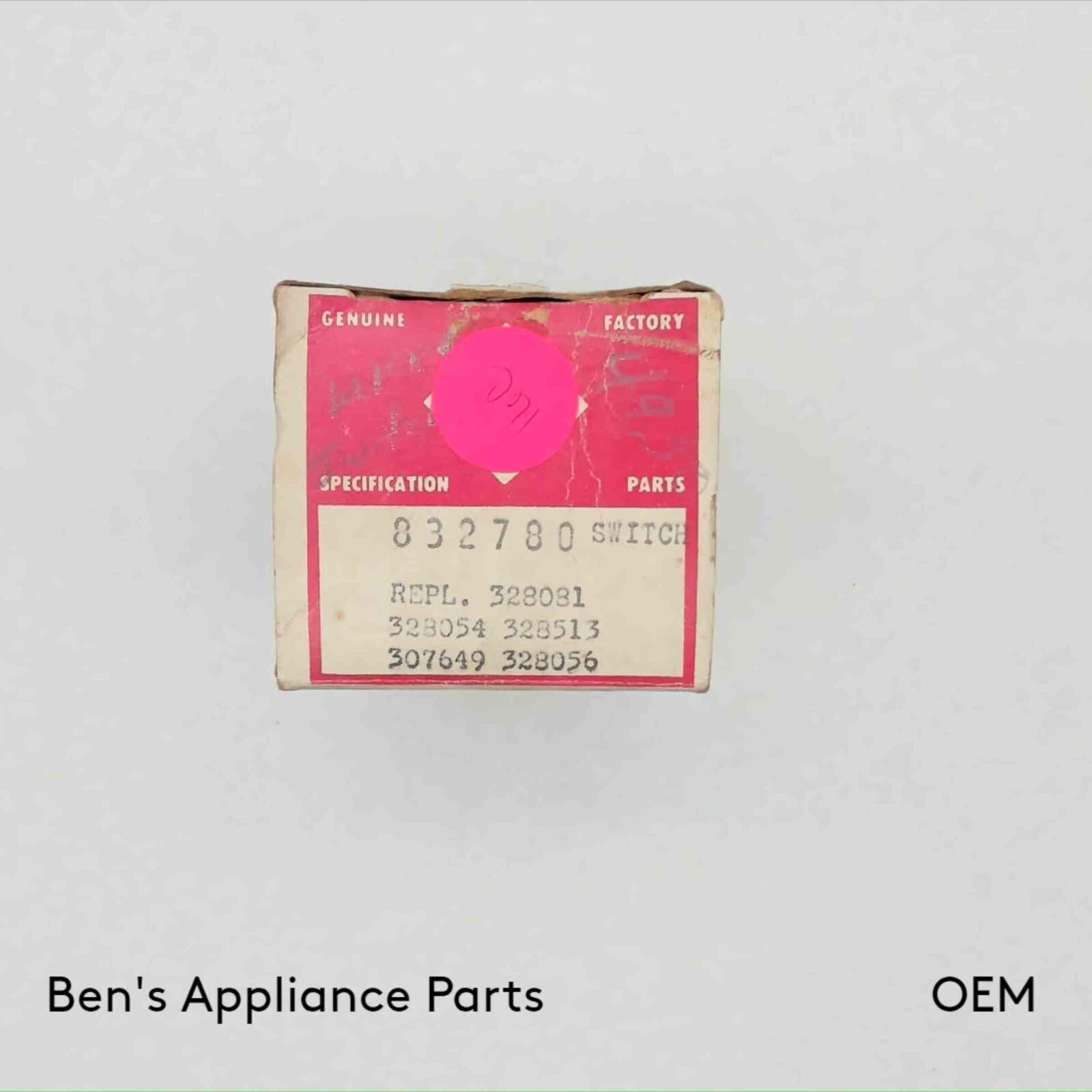 NEW OEM NOS FSP Whirlpool Range Burner/Surface Element Switch 832780