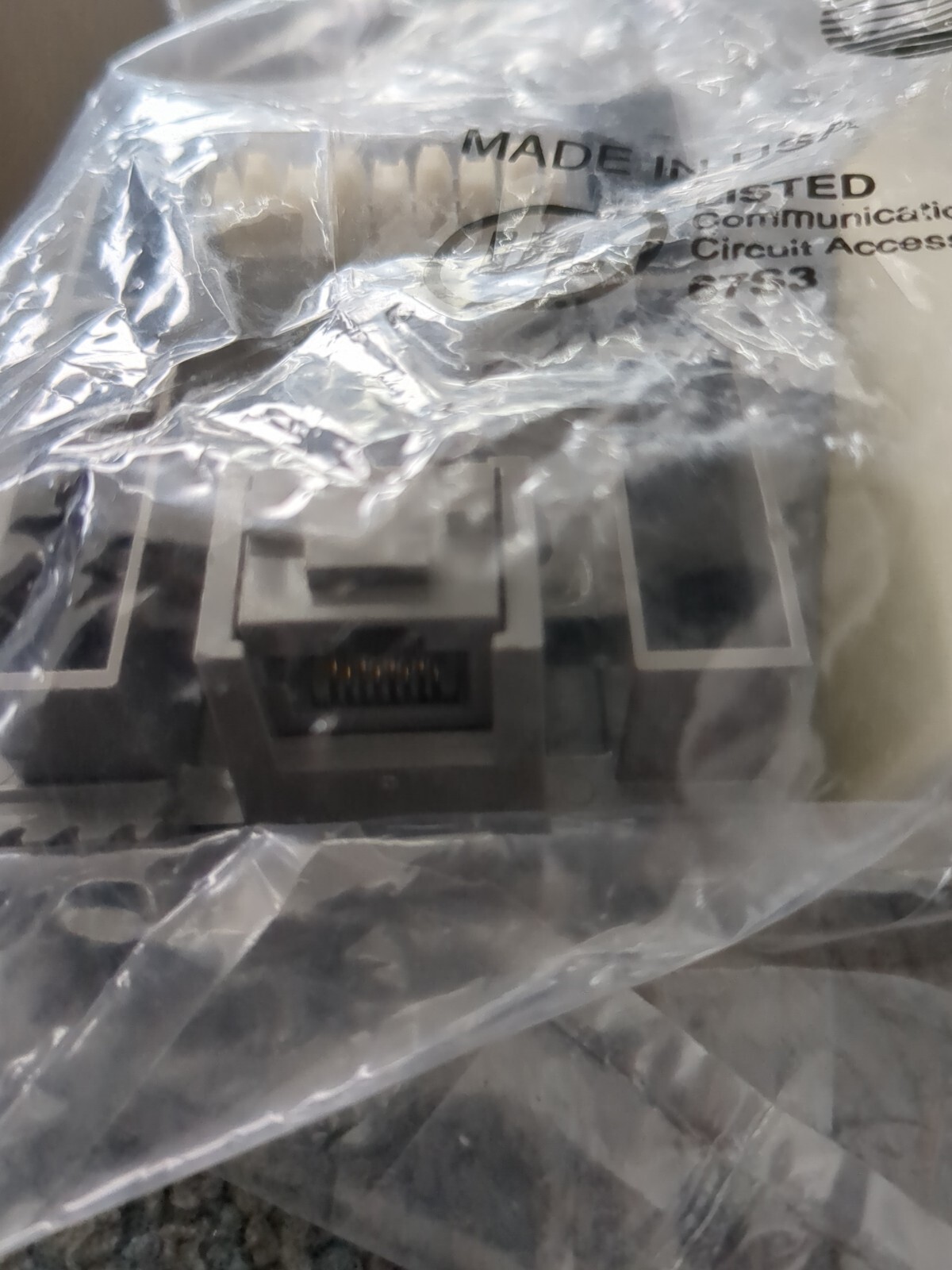 AT&T 105221626 Data RJ45 Ethernet Wall Outlet Jack Box Ivory LR85625 LAN CAT 5