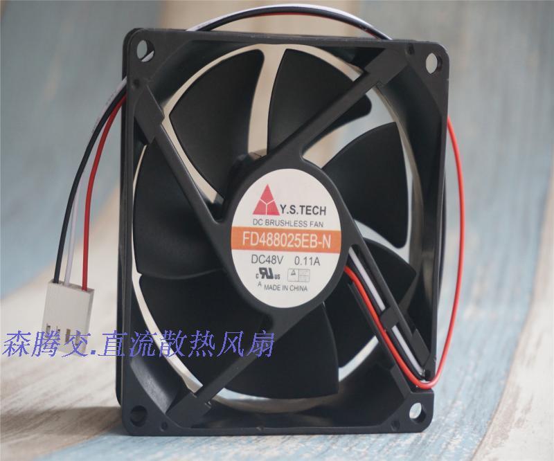 1 pcs Y.S.TECH Fan FD488025EB-N DC 48V 0.11A 80*80*25mm 3 wire 4 Pin fan