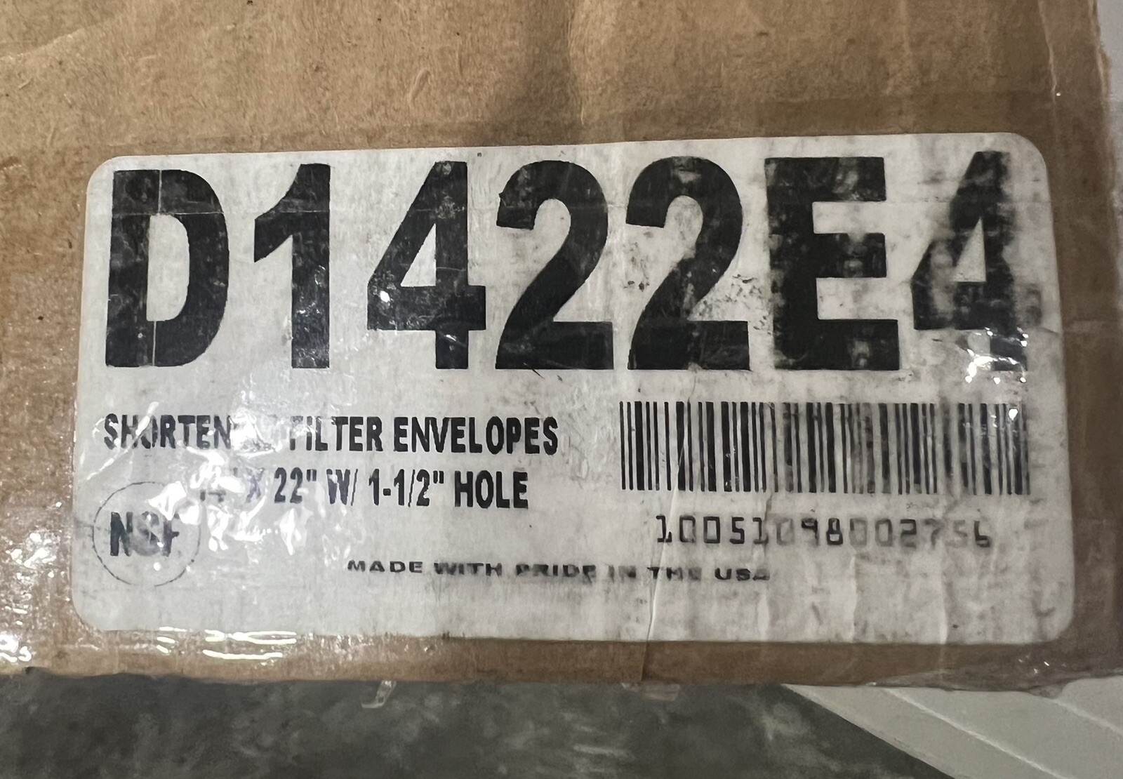 DISCO – D1422E4 – 14 X 22 FILTER PAPER – ENVELOPE W/ HOLE