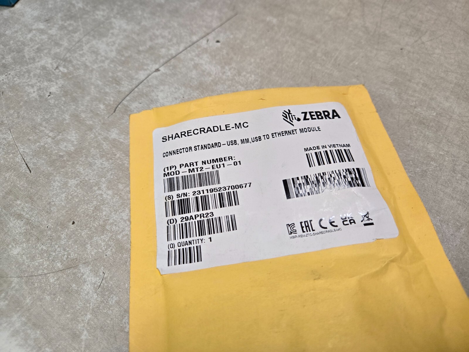 ZEBRA MOD-MT2-EU1-01 Connector USB TO Ethernet Module New Open box