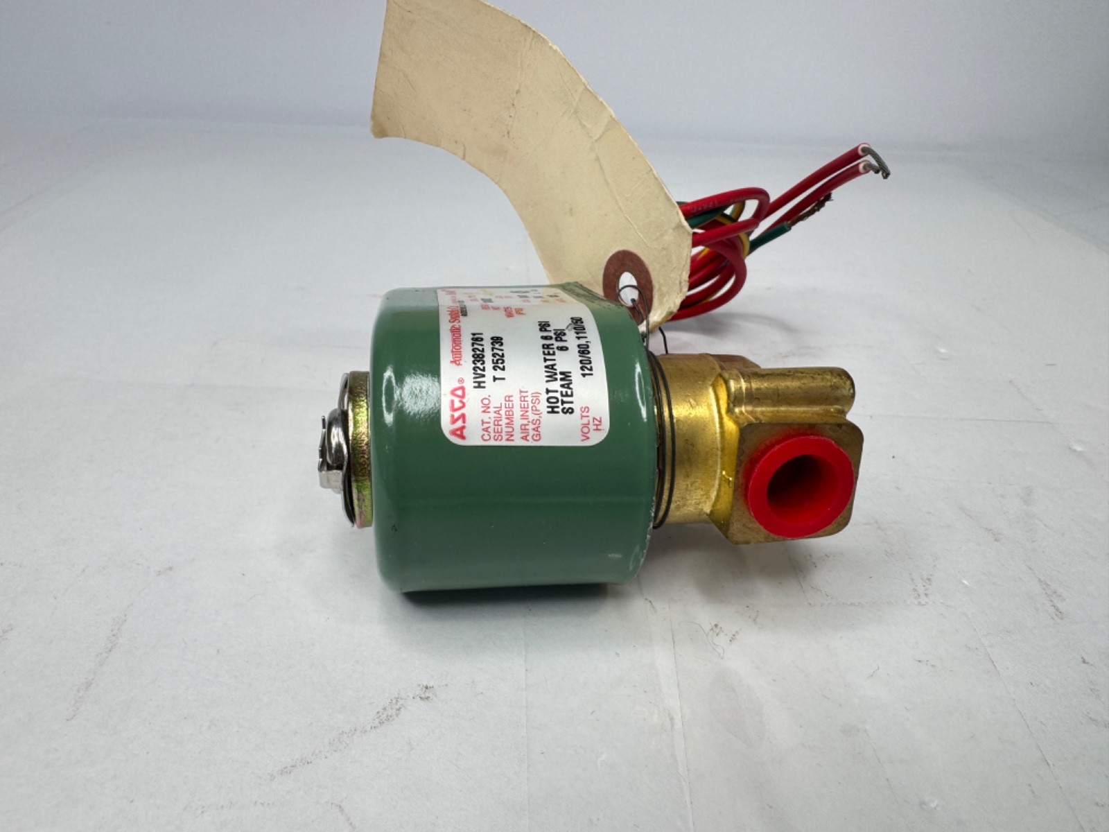ASCO REDHAT HV2382761 1/4” Pipe Hot Water 6 PSI Steam 120/60 110/50 10.5 Watts