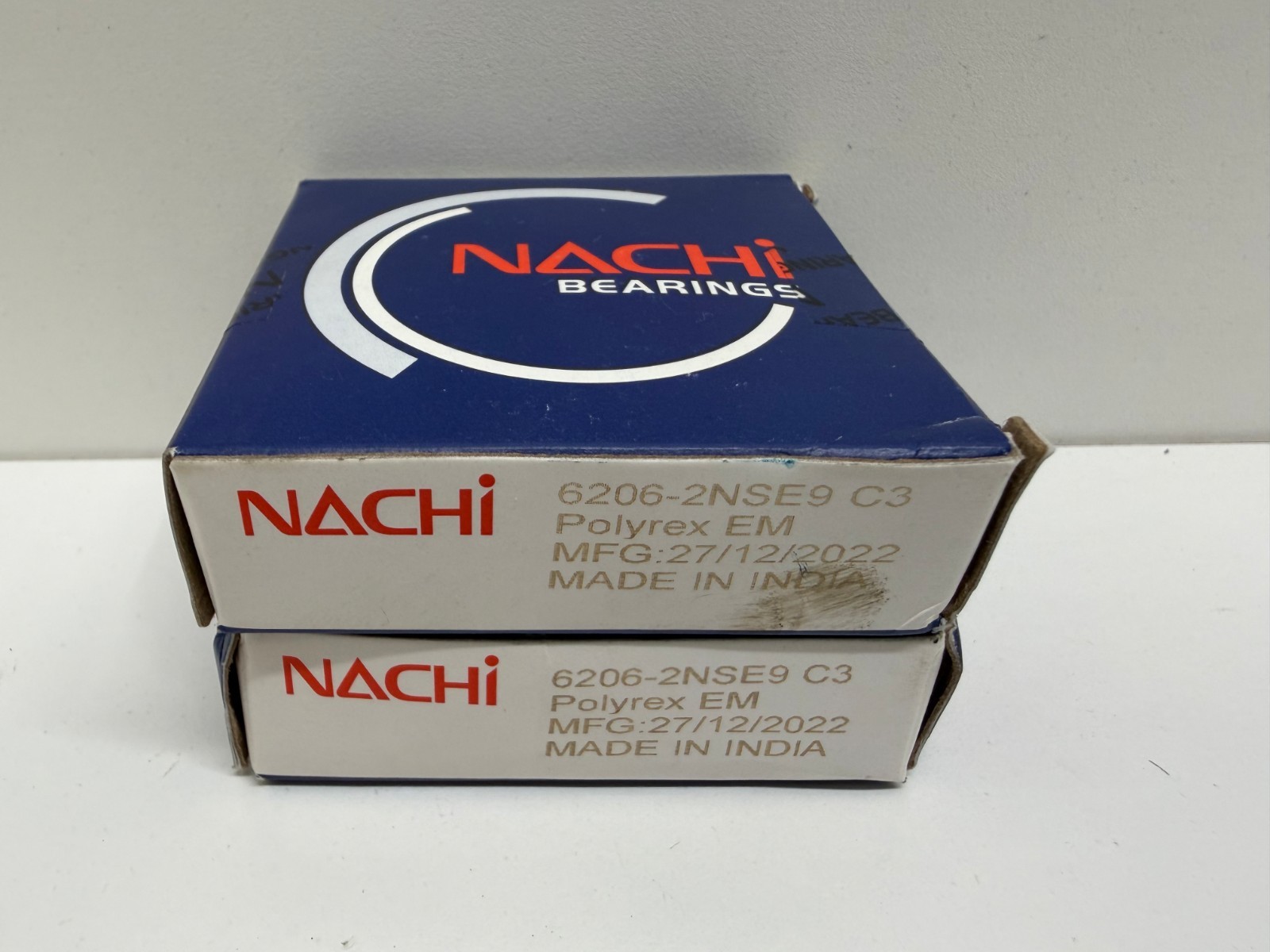 LOT OF (2) NEW IN BOX! NACHI DEEP GROOVE BALL BEARINGS 6206-2NSE9