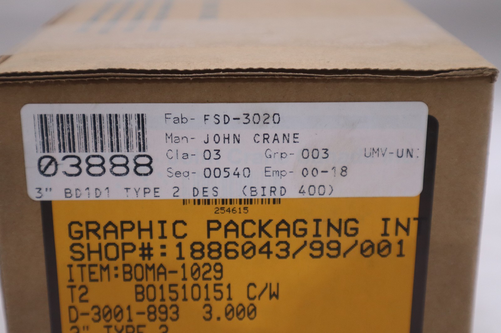 John Crane FSD3000 Spring Seal Assembly 2.875″ NEW IN BOX STOCK GF-939