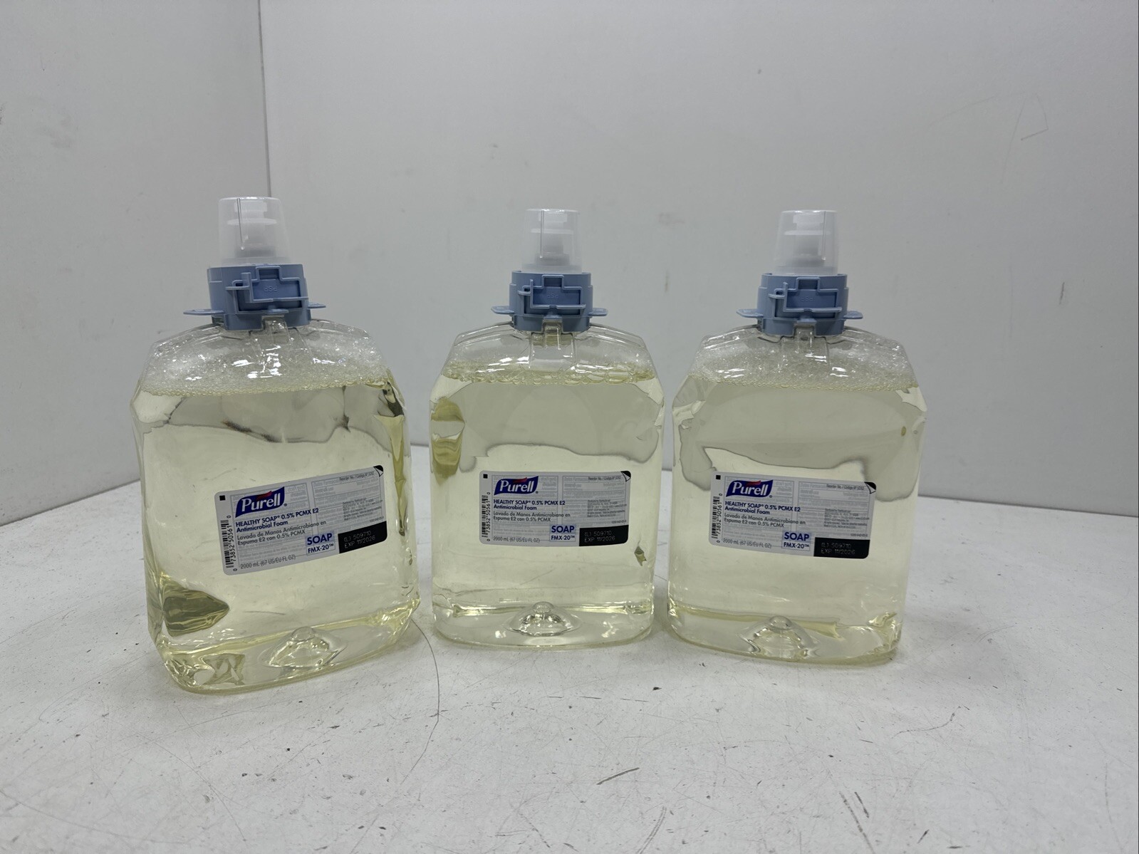 (Qty.3) 2000ml Purell Healthy Soap .5% PCMX E2 Anitmicrobial Foam Exp. 11/26