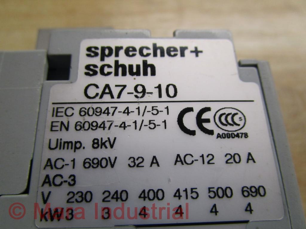 Sprecher + Schuh CA7-9-10-120 Contactor