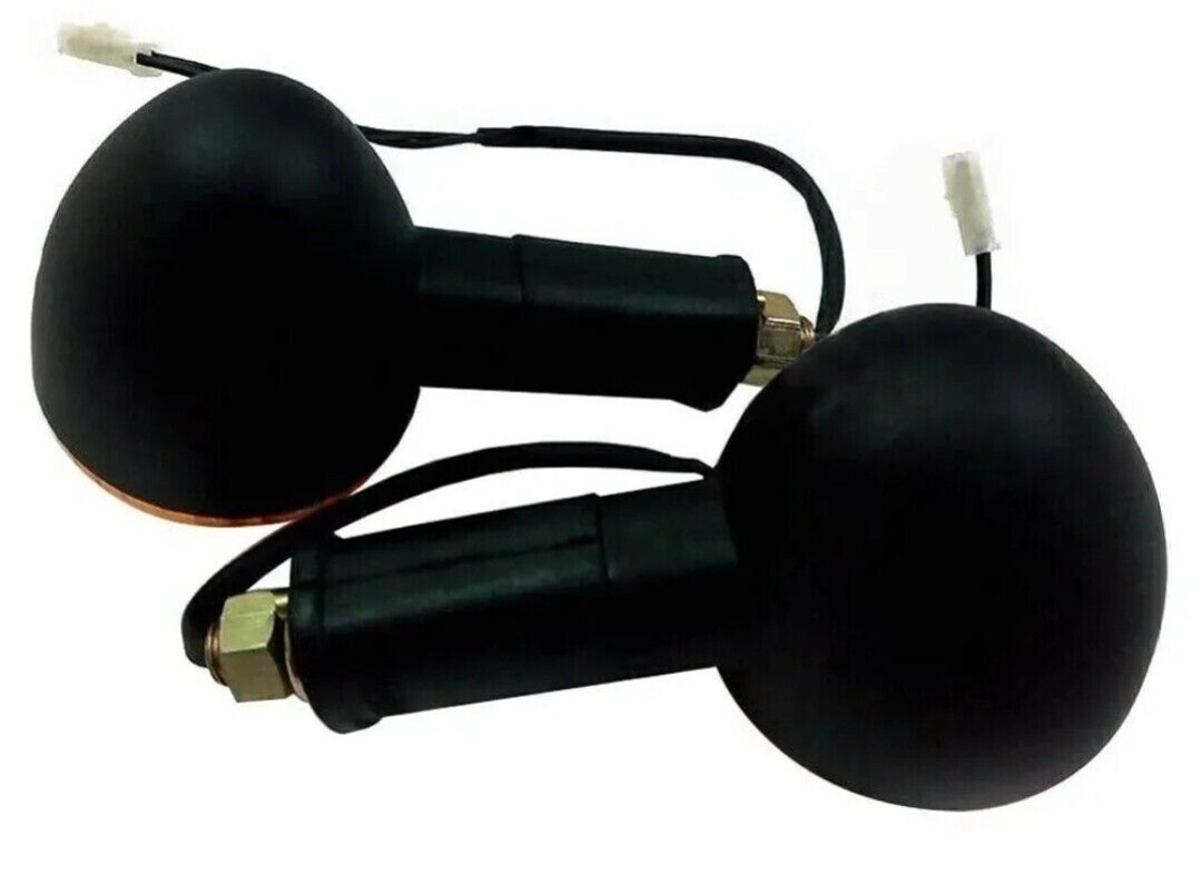 Front & Rear Indicator Assembly Black For R E Classic 350cc 500cc