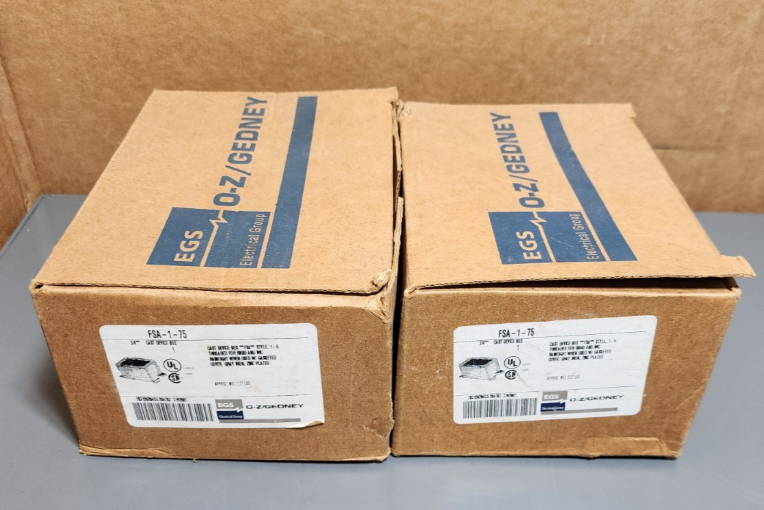 O-Z GEDNEY FSA-1-75 3/4″ CAST DEVICE BOXES (Qty 2)