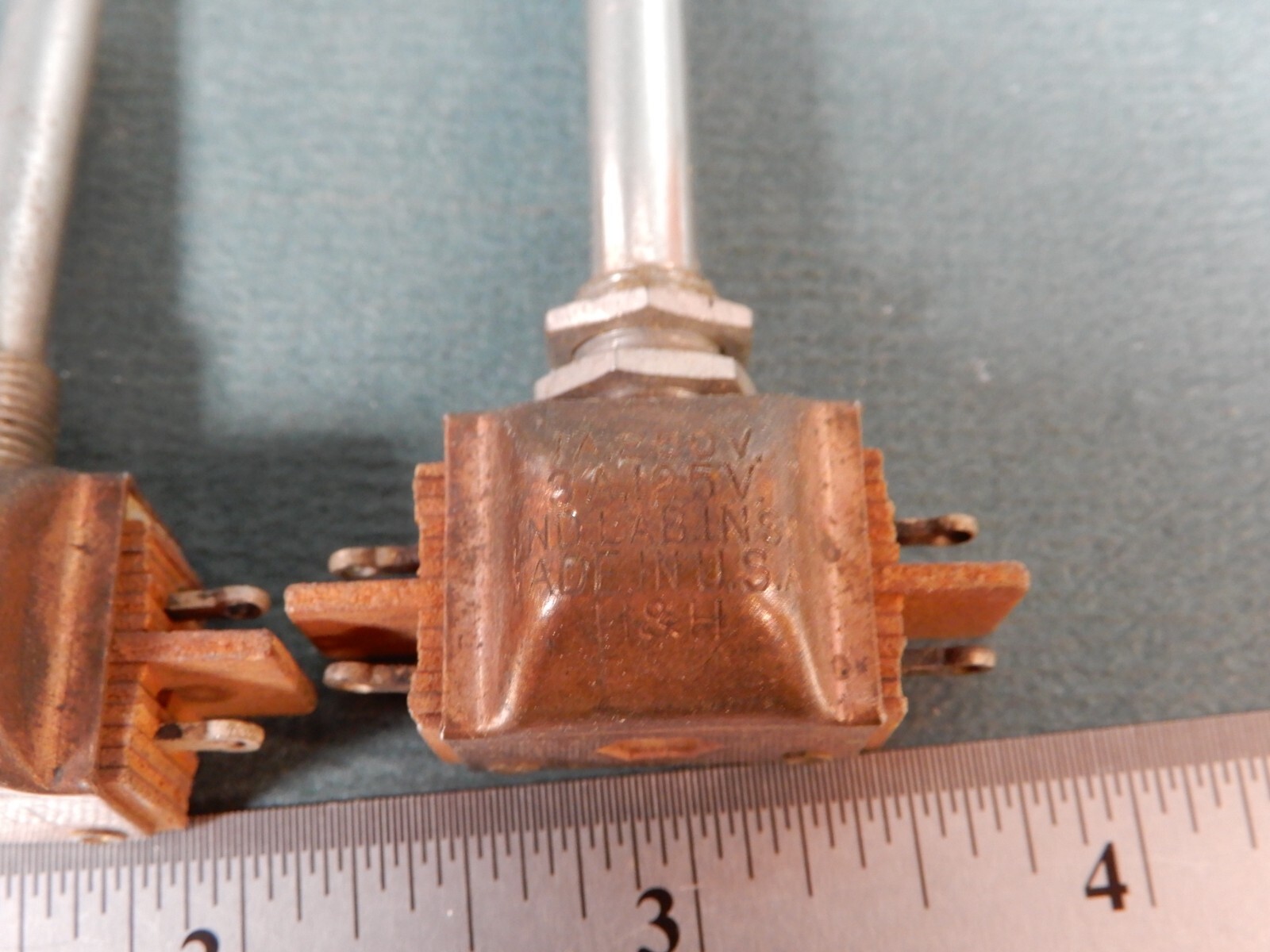 Arrow H&H Beautiful Copper Clad Two Pole NC On Off Switches Qty 2 NOS Vintage