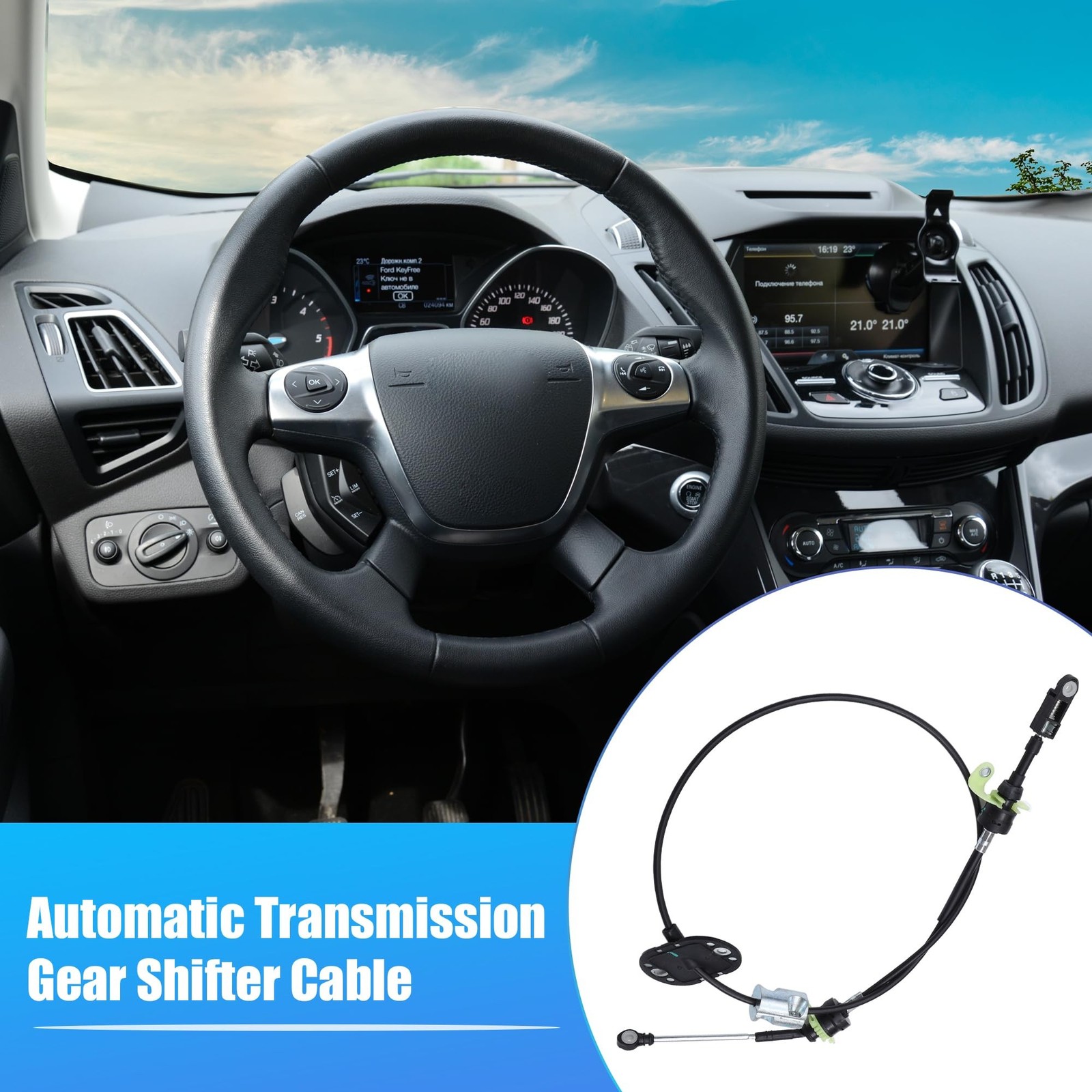 uxcell No.CJ5Z7E395A Automatic Transmission Gear Shifter Cable for Ford Escap…