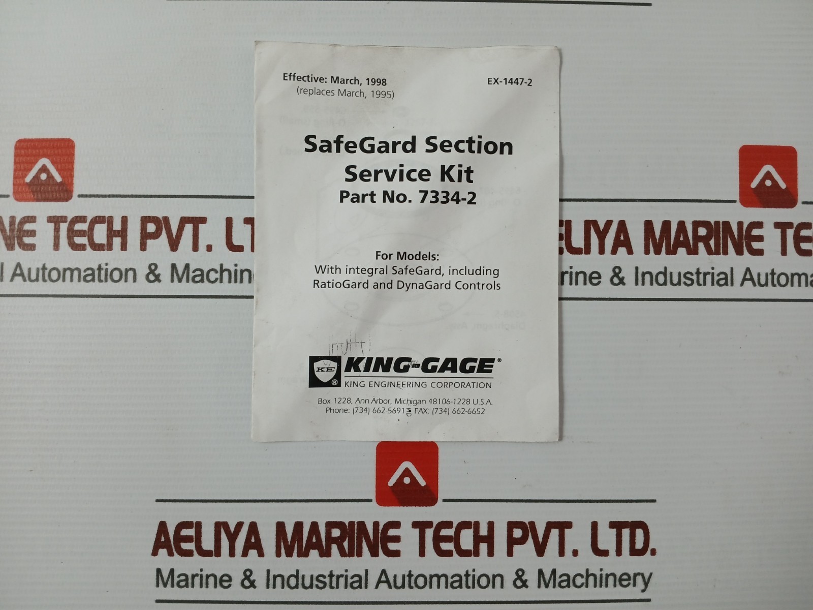KING ENGINEERING 7334-2 Safe Guard Section Service Kit