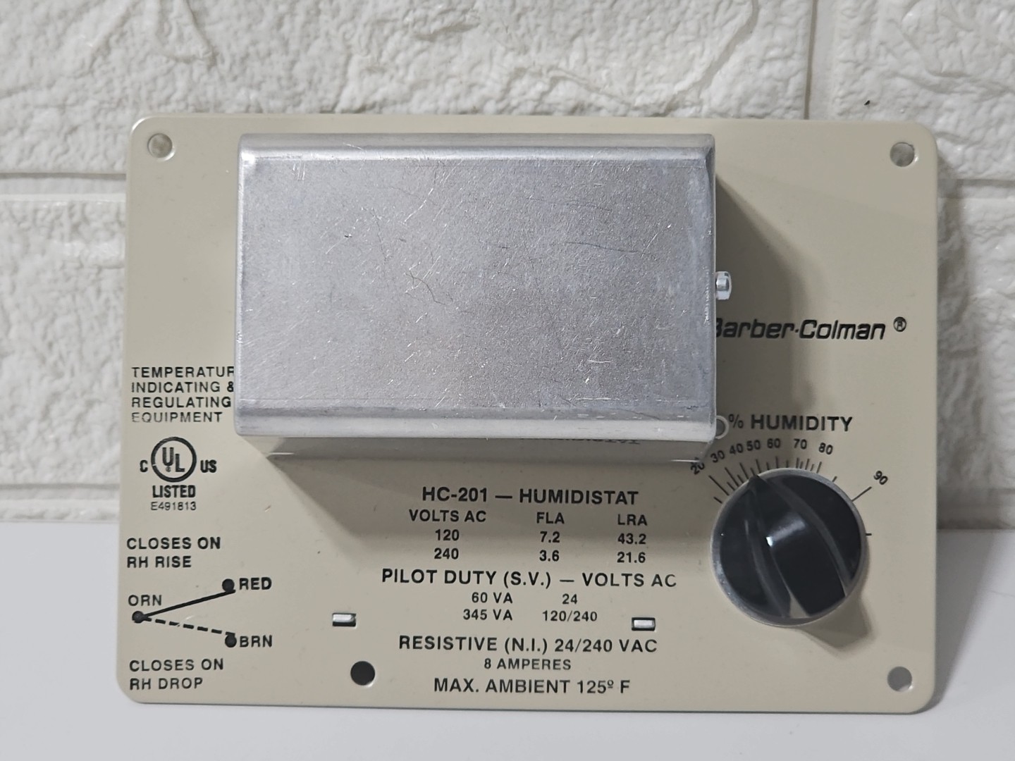 NEW BARBER COLMAN HC-201 Humidistat 120/240VAC 8A NSNP