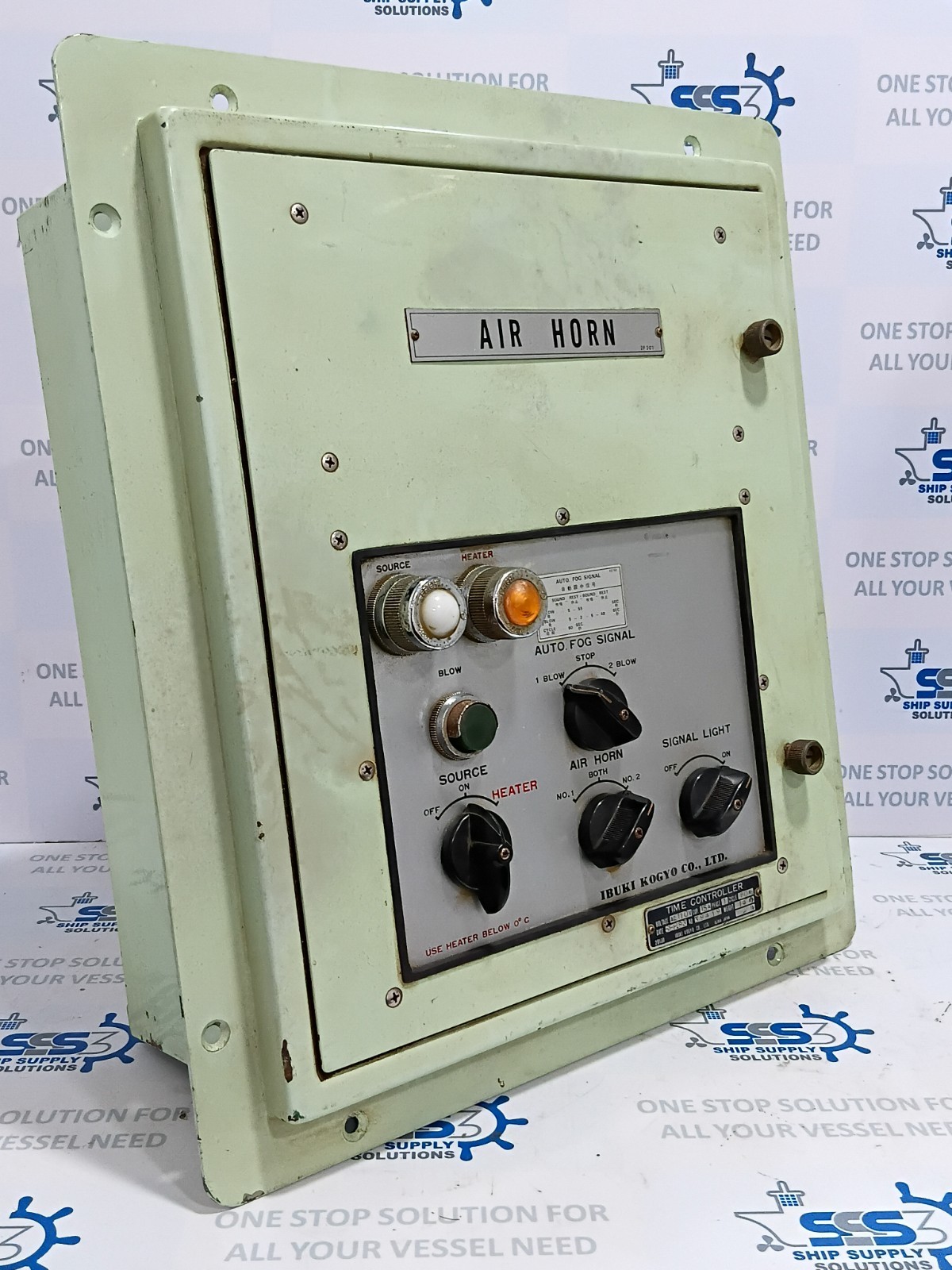 Ibuki Kogyo Air Horn Time Controller Panel AC110V, 15A, Phase 1