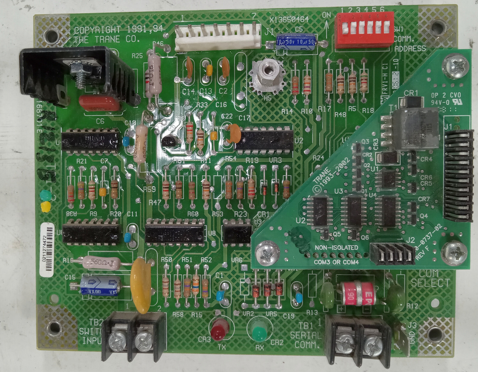 1 USED TRANE 6400-0851-01 ASSY 6400-0852-01 CIRCUIT BOARD W/ SUB **MAKE OFFER**