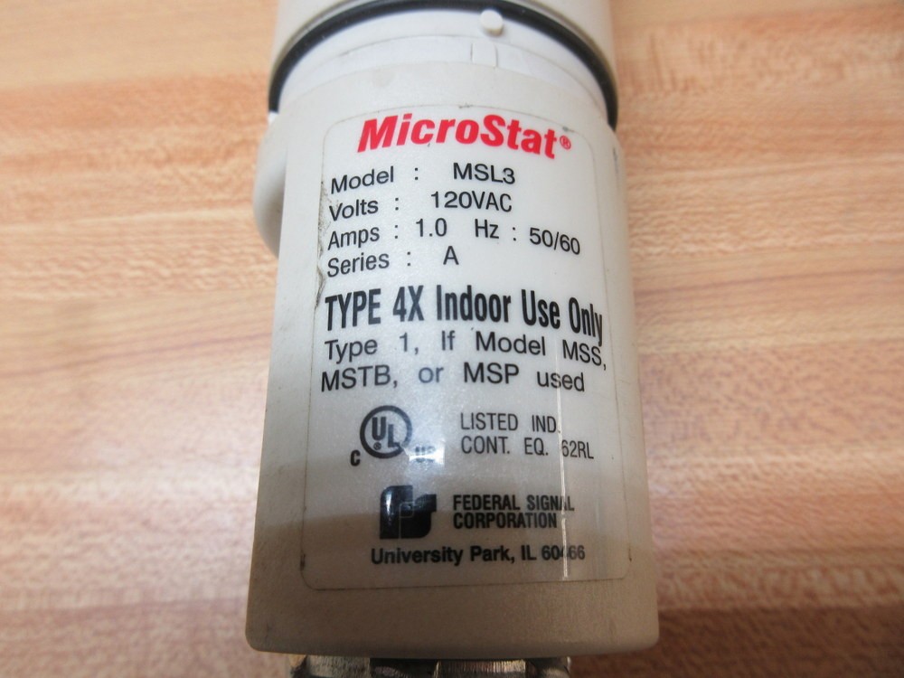 Federal Signal MSL3-120 Stack Light MSL3120 Base Only No Lens