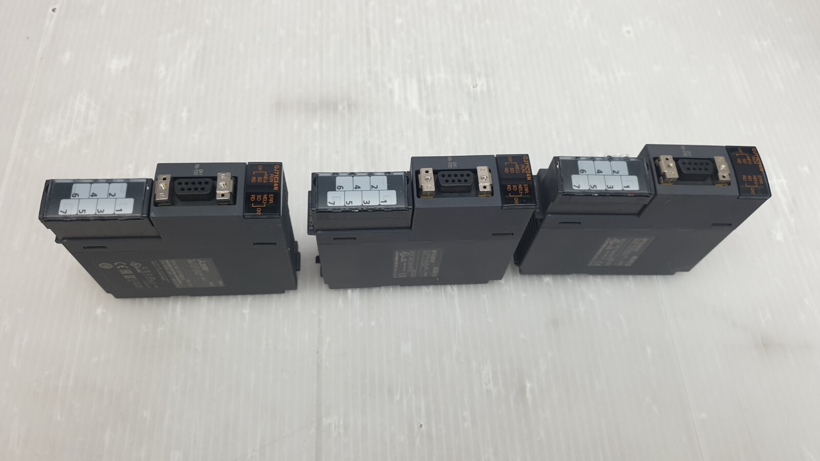 Lot of 3 Mitsubishi MELSEC-Q RS-232/RS-422/485 Unit Model QJ71C24N