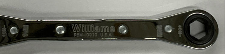Williams RBM-0910 9MM X 10MM 6-Point Box Flat Ratcheting Wrench
