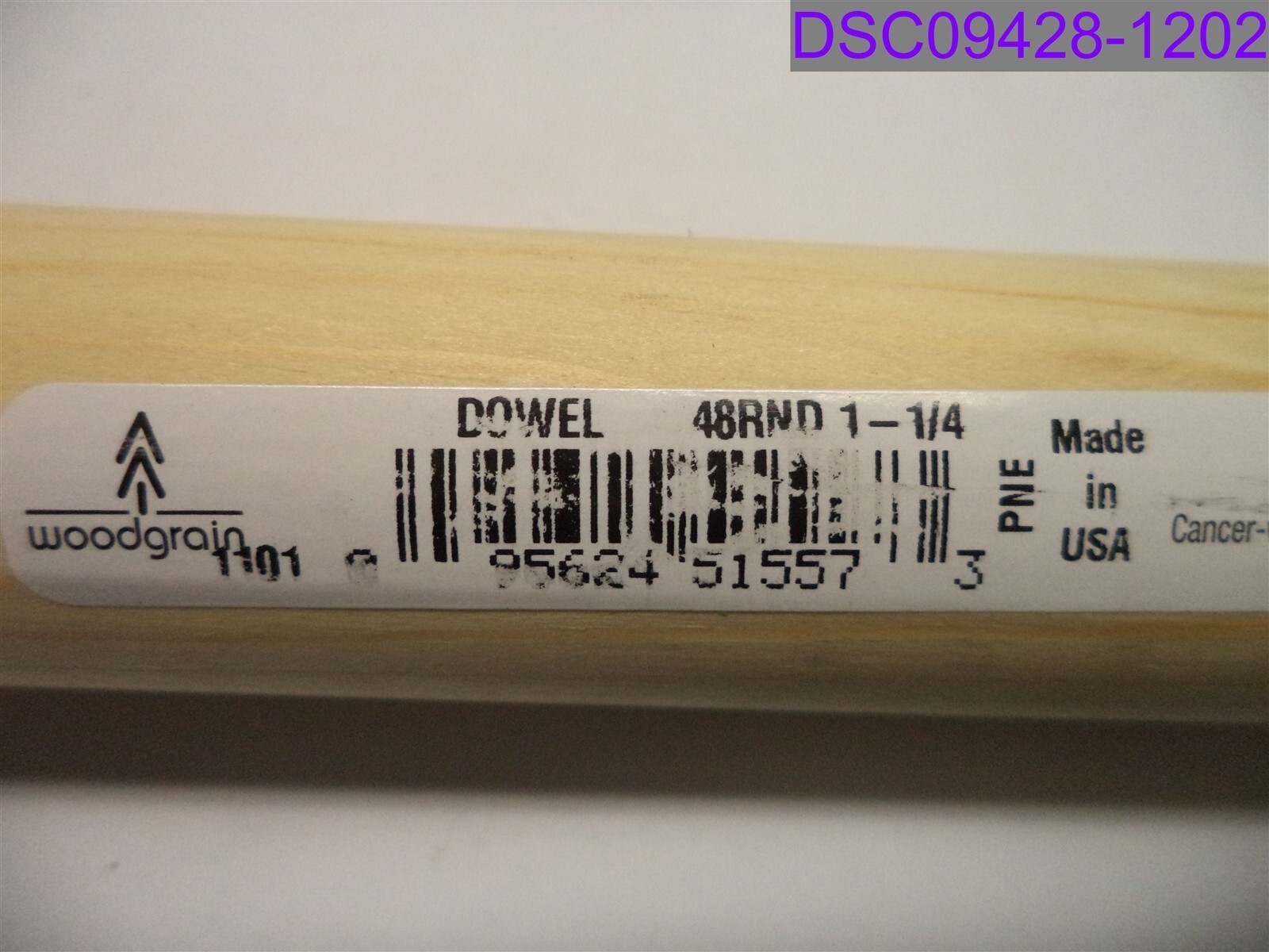 Qty = 5: Wood Round Dowel Rod 1-1/4″ x 48″ Long P/N 48RND 1-1/4