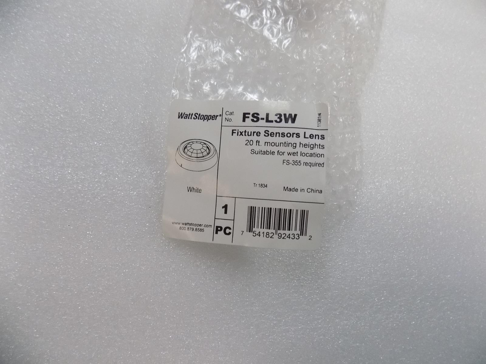 WATTSTOPPER FS-L3W LENS SENSOR FIXTURE, WHITE