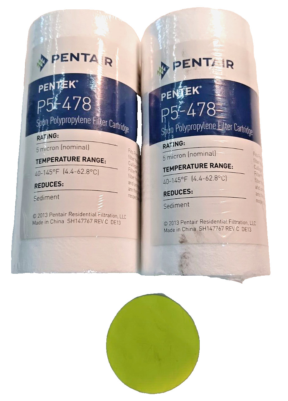 PENTAIR/PENTEK LOT OF 2 P5-478 SPUN POLYPROPYLENE FILTER CARTRIDGE