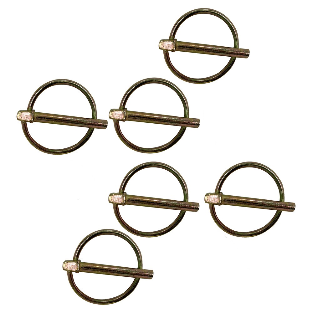 SET OF 6- Farm Tractor Implement Lynch Pin Clips 1/4″ x 1-3/8″ Universal